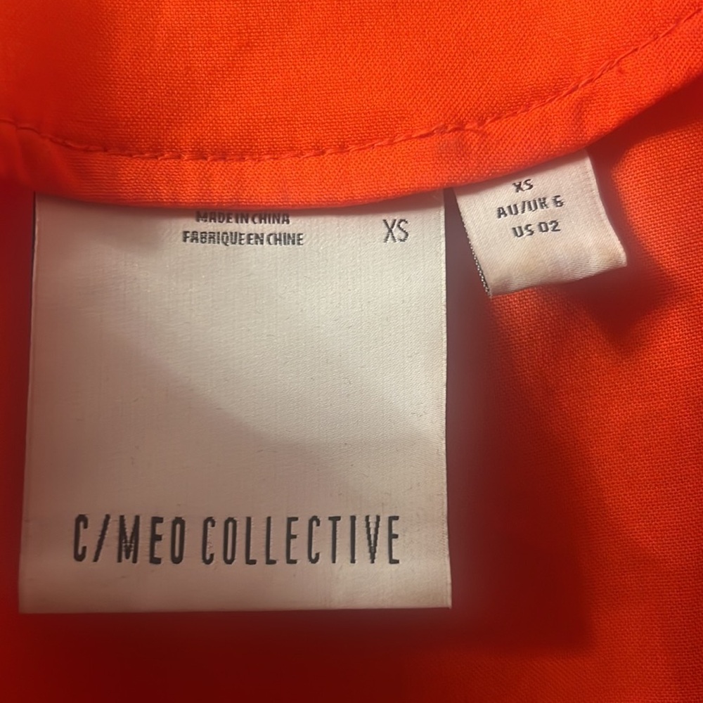 Red Puff Sleeve Dress XS - Picture 3 of 4
